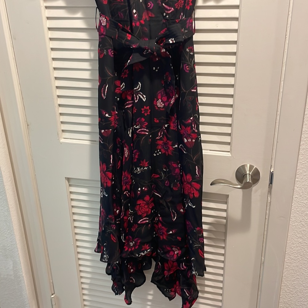 A.L.C. Navy Dress with Red Floral Print - Picture 3 of 10